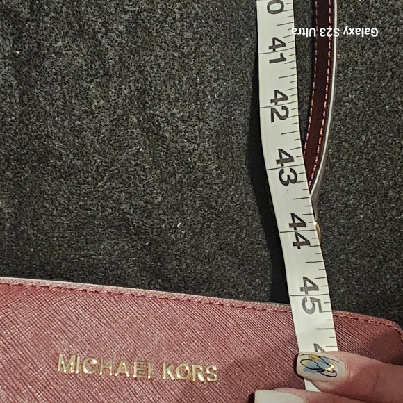 Michael Kors Maroon Selma Saffiano Leather Crossbody Bag - Picture 12 of 16